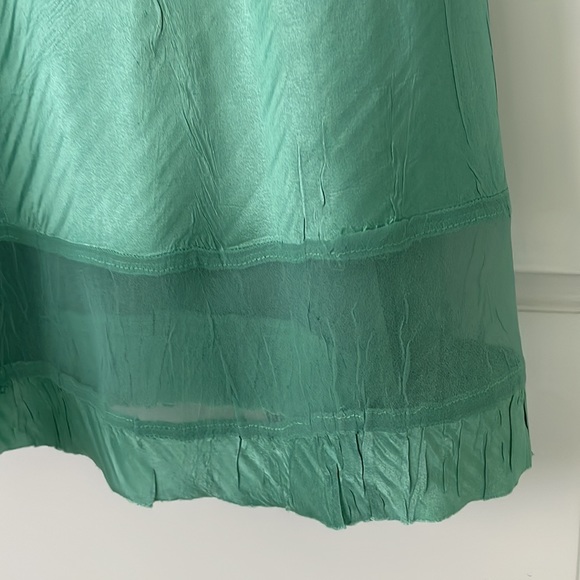 KOMAROV SEAFOAM GREEN V-NECK sizeM STUNNING DRESS! - Picture 4 of 7